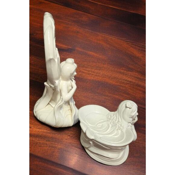 Fitz and Floyd Fairies Collection Vintage 1979-1995 Desk Mirror and Soap Dish - Picture 9 of 11